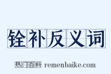 铨补反义词是什么意思的图片